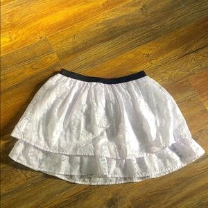 White skirt with flowers